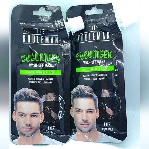 The Nobleman Men's Skin Care Travel Set | Cucumber Wash-Off Face Mask Treatment - Picture 7 of 7